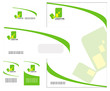 Kit carta intestata verde e giallo