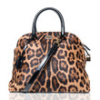 luxury leopard female bag isolated on white