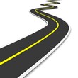 Twisty road. 3d rendered illustration.