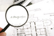 Architektur - Plan mit Lupe 1. Obergeschoss