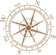 Vintage Compass Rose Vector