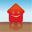 Symbol Haus Erdwärme mit Gesicht