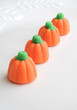 Halloween Candy Pumpkins Isolated on White