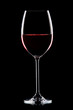 Still-life with the wine glass on black Still-life with the wine glass on black