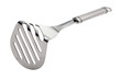 Stainless steel potato masher.