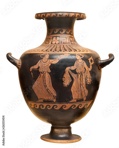 Foto: Ancient greek vase isolated on white Ancient greek vase isolated on white