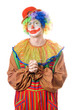 Portrait of a pensive clown
