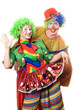 Couple of playful clowns