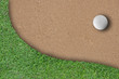 Golf ball on the golf course