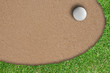 Golf ball on the golf course