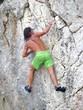 Kraftakt am Felsen