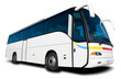 Detaily fotografie Tour Bus izolovaných na bielom