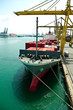 container ship on cargo operation
