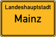 Ortstafel Landeshaupttadt Mainz