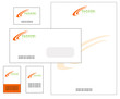 Kit carta intestata verde arancio