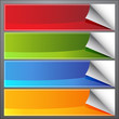 Blank Page Curl Banners Blank Page Curl Banners