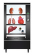 Concept photo - organs in vending machine for transplant