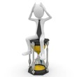 3d man with hourglass 3d man with hourglass