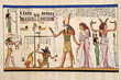 Antique egyptian papyrus and hieroglyph
