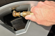 Photo: Filling a Tire with Air Filling a Tire with Air