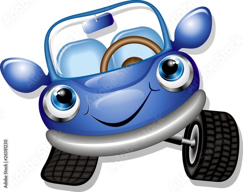 Vector: Automobile Cartoon-Baby Car-Vector Automobile Cartoon-Baby Car-Vector