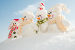 Happy snowman team