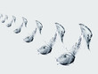 Lined Up Water Musical Notes