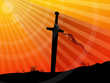 Background, sword in sunset Background, sword in sunset