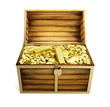 treasure wooden trunk