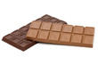 dark chocolate block isolated over white