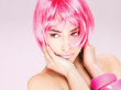 Portrait of a pretty young pink hair woman Portrait of a pretty young pink hair woman