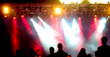 crowd and spotlights