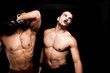 Mixed martial artists fighting - punching