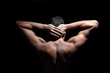 The muscular male back