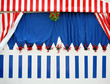 celebratory pavilion at annual spring fair in barcelona, spain,