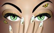 Trucco Mani e Occhi-Eyes and Nails Art Make Up-Vector Trucco Mani e Occhi-Eyes and Nails Art Make Up-Vector