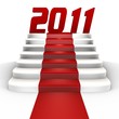 New Year 2011 on a red carpet - a 3d image New Year 2011 on a red carpet - a 3d image