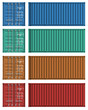 Set of cargo container templates