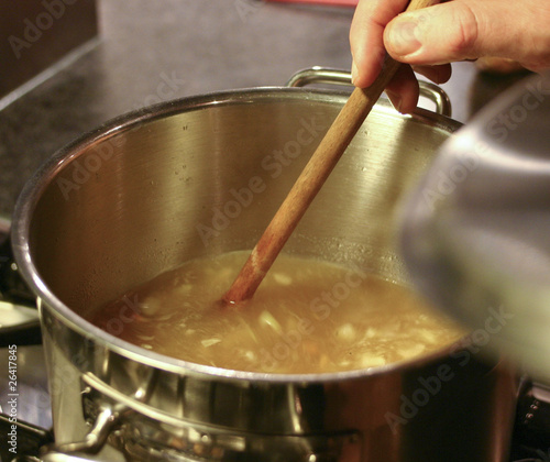 Photo: Stirring soup Stirring soup