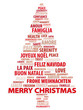 Vector: Tree of words. Christmas card Tree of words. Christmas card