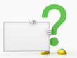 question mark and sign