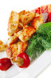 chicken meat and vegetables