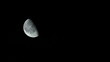 The motion of the moon on the night sky.