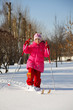 Girl on skis