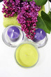 Flowers and candles