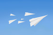 Paperplanes flying