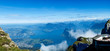 Panoramic view from Pilatus Mountain at Lake Luzern, Switzerland