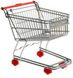 Shopping trolley isolated with clipping path