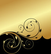 gold floral abstraction