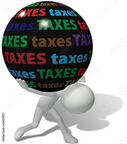Illustration: Taxpayer under large unfair tax burden Taxpayer under large unfair tax burden